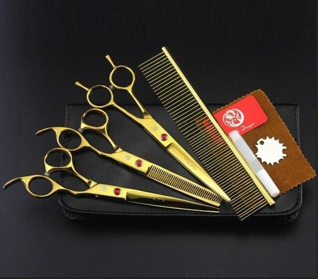 Kit de Tesoura de Tosa PD 7" Profissional - Amor PetShop