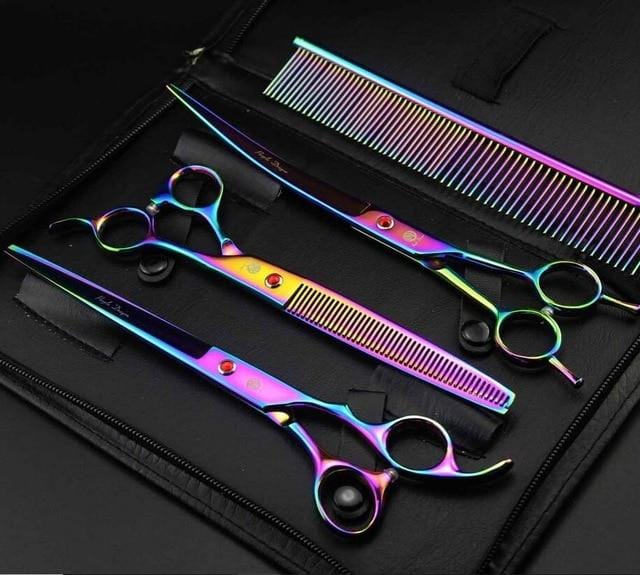 Kit de Tesoura de Tosa PD 8" Profissional - Amor PetShop