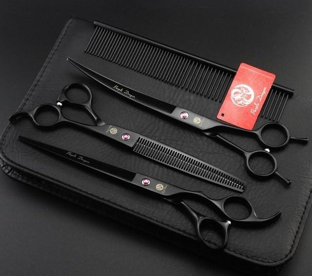 Kit de Tesoura de Tosa PD 8" Profissional - Amor PetShop