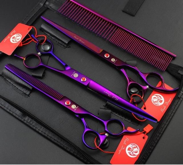 Kit de Tesoura de Tosa PD 8" Profissional - Amor PetShop