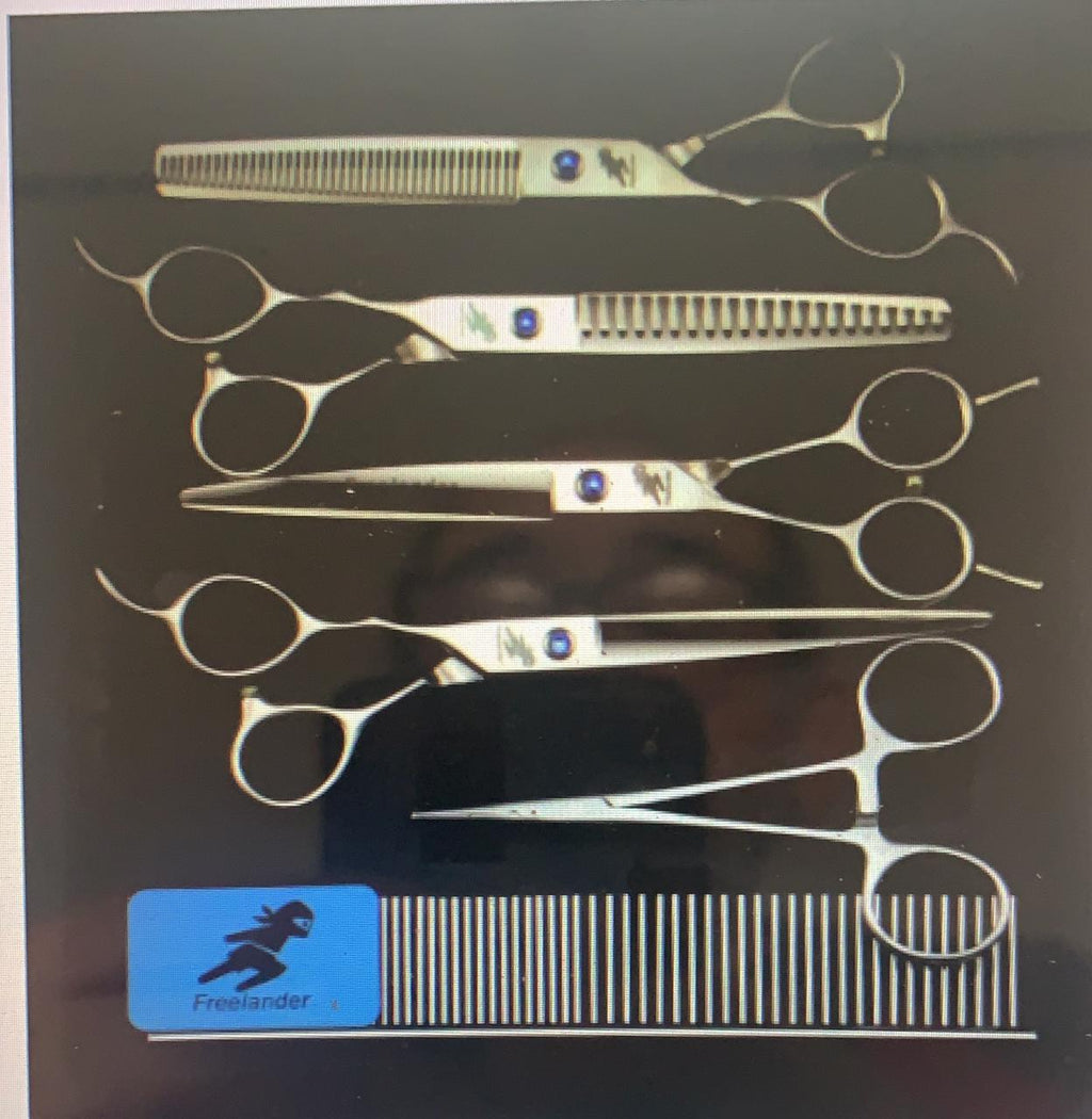 Kit de Tesouras de Tosa Profissional SK 7" - Amor PetShop