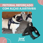 Peitoral Reforçado com Alças ajustáveis - Amor PetShop