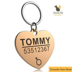 Pingente de Identificação Personalizável para Pets em Aço Inoxidável - Amor PetShop