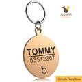 Pingente de Identificação Personalizável para Pets em Aço Inoxidável - Amor PetShop