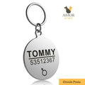Pingente de Identificação Personalizável para Pets em Aço Inoxidável - Amor PetShop