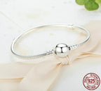 Pulseira para charms CORAÇÃO AMOR de PET, Prata 925 Original - Amor PetShop