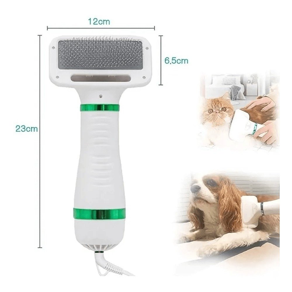 Secador Pet FLUFFY com Escova 2 em 1 (Tecnologia Alemã) - Amor PetShop