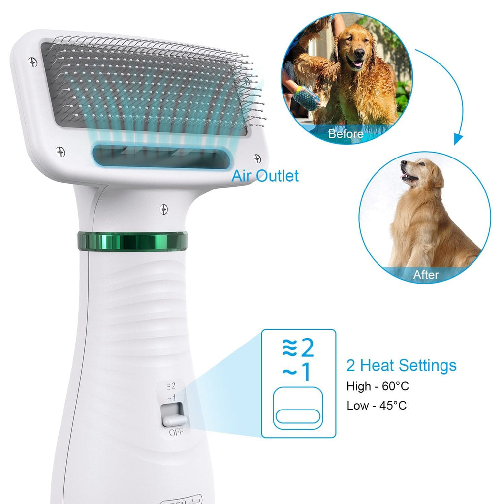 Secador Pet FLUFFY com Escova 2 em 1 (Tecnologia Alemã) - Amor PetShop