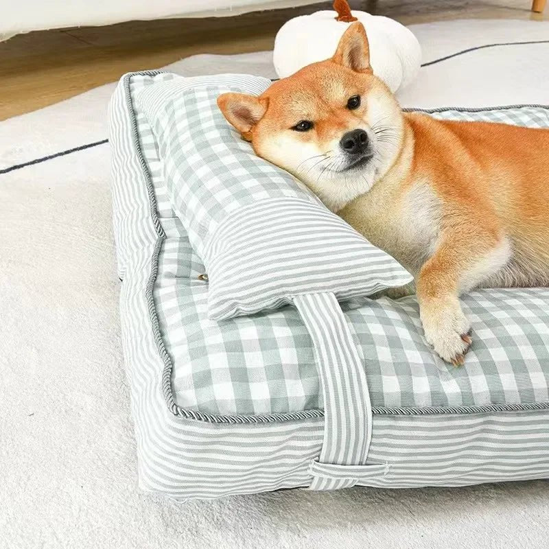 SoftWash Luxo: Sofá-Cama Lavável para Cães e Gatos - Almofada Confortável com Capa Removível - Amor PetShop