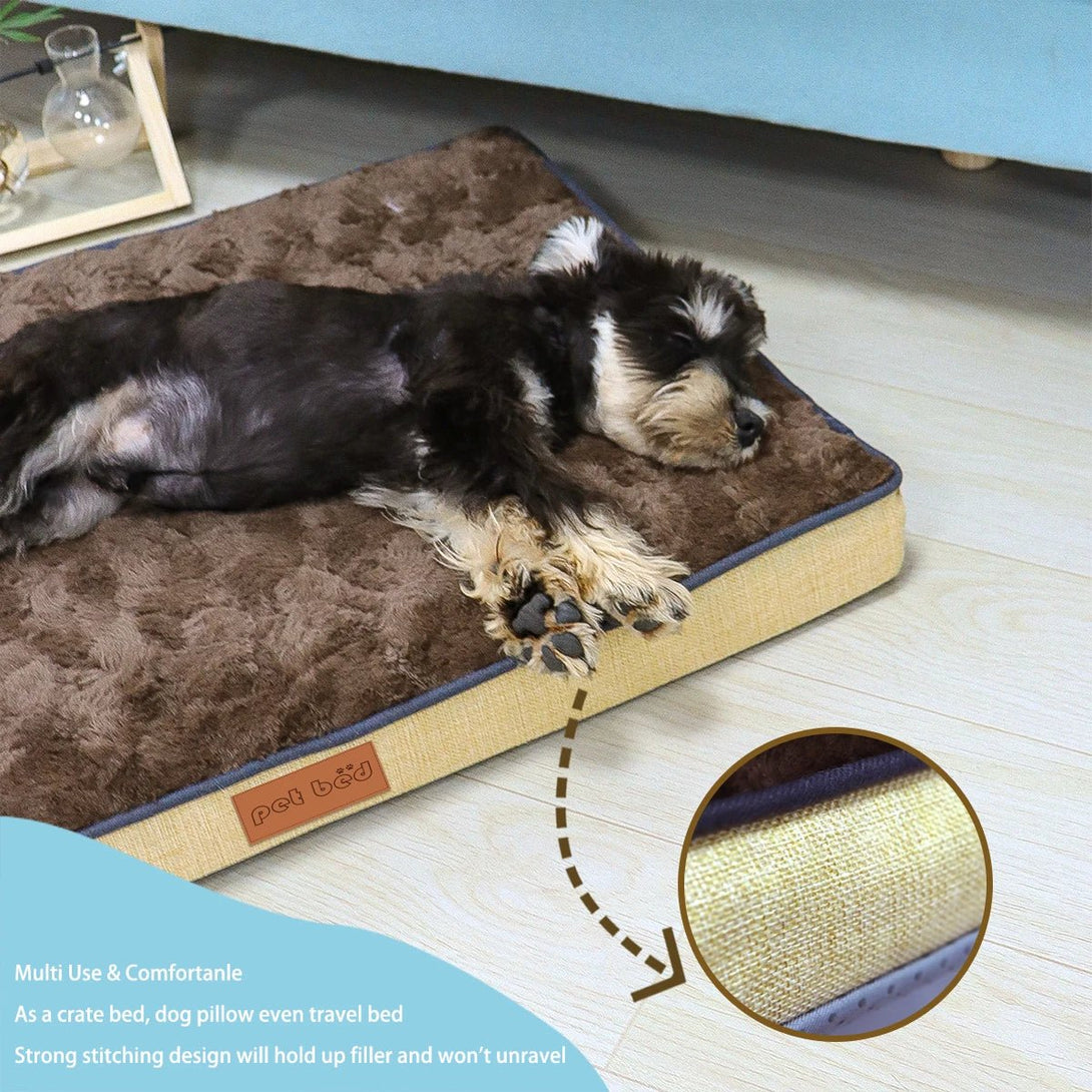 SonoNuvem: Cama Ortopédica para Cães em Espuma de Memória para Pets com Capa de Pelúcia Removível - À Prova d'Água e Antiderrapante - Amor PetShop
