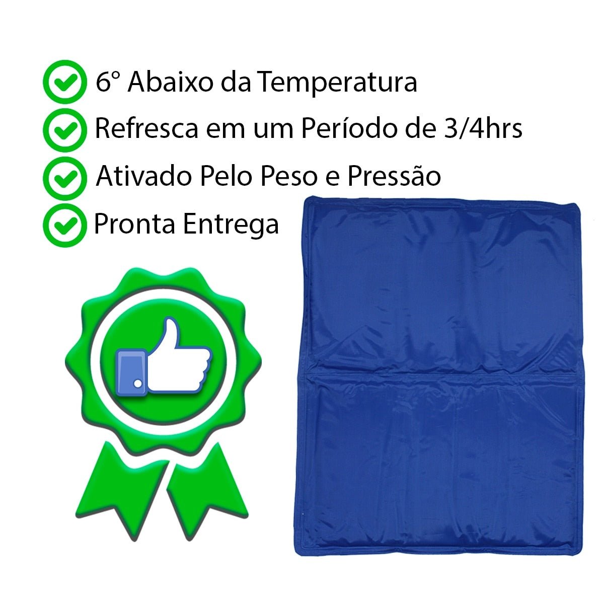 Tapete Gelado para Cães em PVC FreshSummer (G 50x65cm) - Amor PetShop
